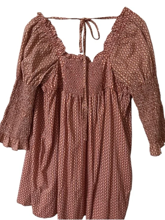 Free People Star Dip Cotton Mini Dress Sz Medium - Picture 7 of 13